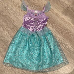 Disney Store Ariel The Little Mermaid Dress Up Costume princess Dress Size 7/8